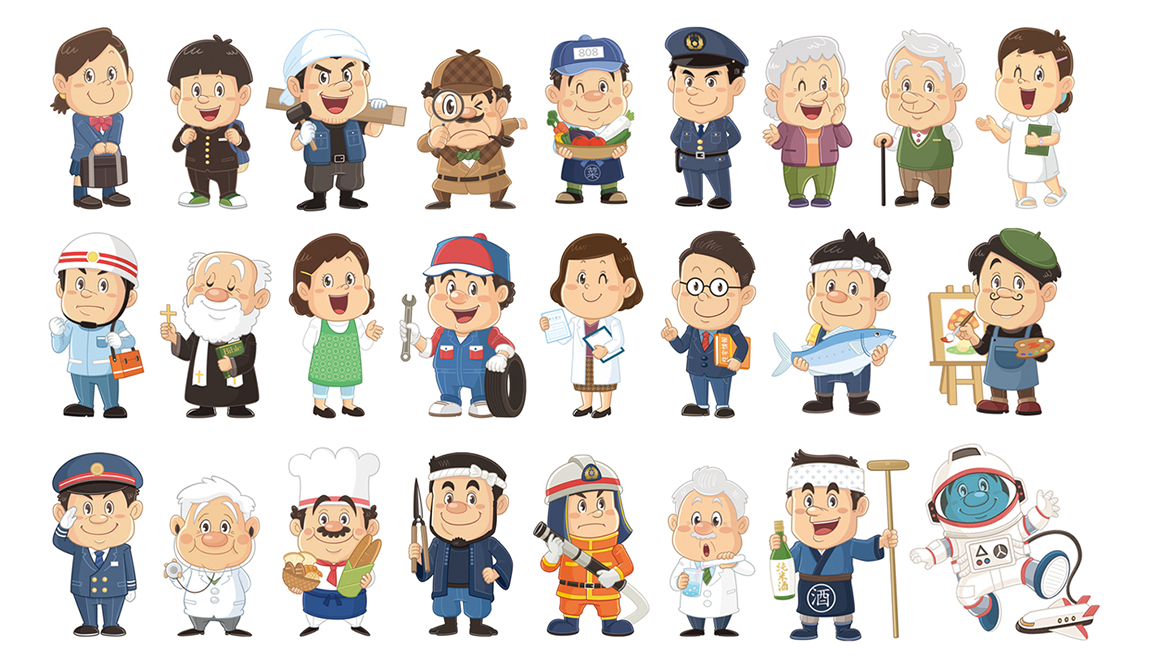 オリジナルキャラクターデザイン制作 イラストレーターStudioCUBE.